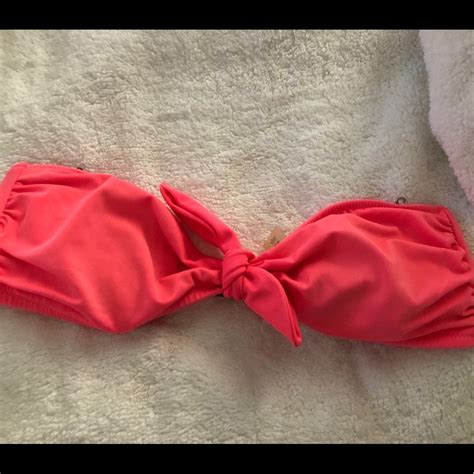 Neon Pink Coral Victoria Secret Bikini Top Gem