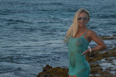 Bikini Model Victoria Ai Enhanced Blue Sheer Slip Topaz Sharpen Faceai Porn Pic