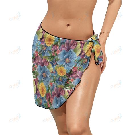 Large Yellow Flower Beach Bikini Cover Up Summer Blossom Sunflower Chi Gomaxstyles