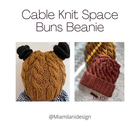 Space Buns Beanie Double Bun Beanie Space Buns Winter Hat Pigtail