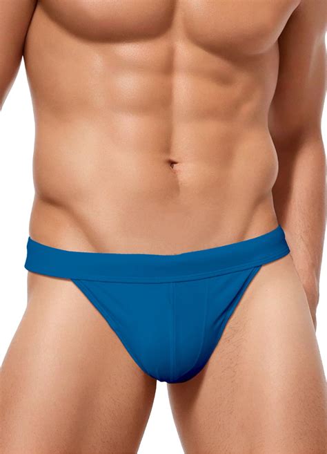 Sexy Men S Low Rise Quick Dry Swimwear Adjustable Bikini Briefs With Pouch String Thong