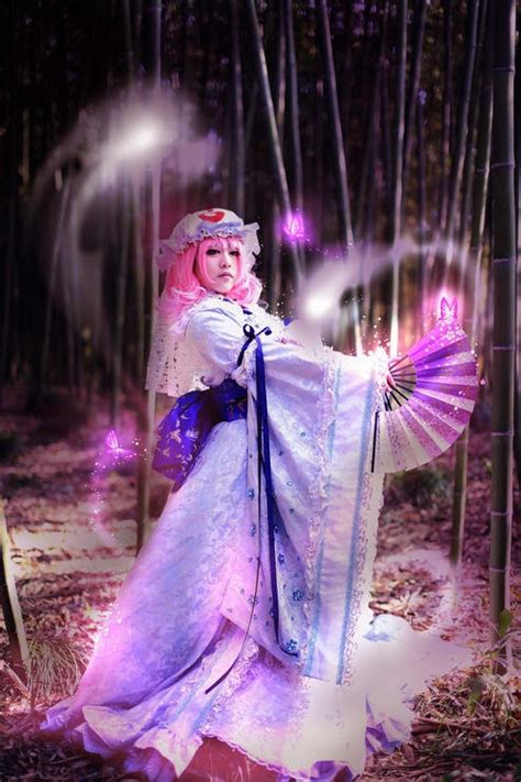 Final Fantasy Cosplay Costumes Pretty Touhou Yuyuko Saigyouji Cosplay