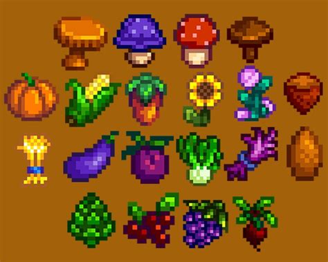 Stardew Valley Fall Crops High Quality SVG and PNG With - Etsy