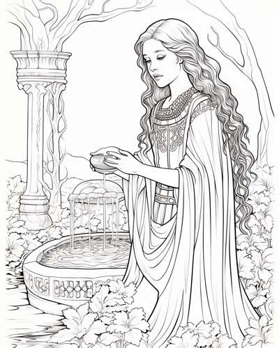 Celtic Goddess Brigid Coloring Pages