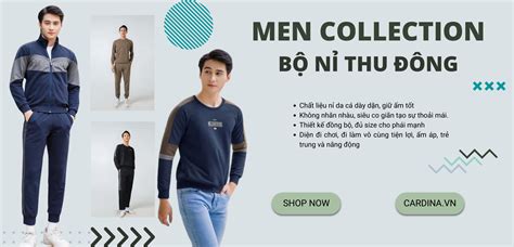 Bộ nỉ thu đông nam Cardina cao cấp Giá ưu đãi Mẫu Hot