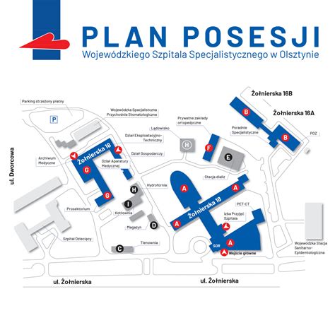 Plan posesji Wojewódzki Szpital Specjalistyczny w Olsztynie