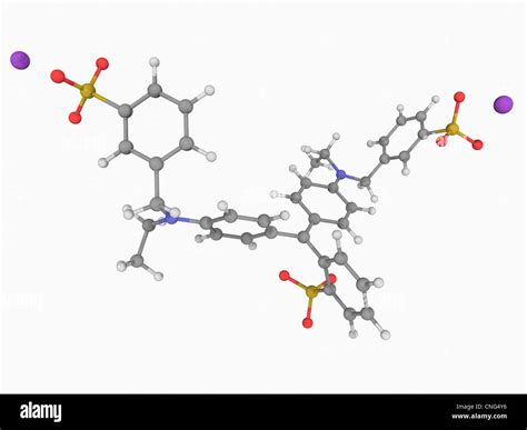 Brilliant blue FCF molecule Stock Photo - Alamy
