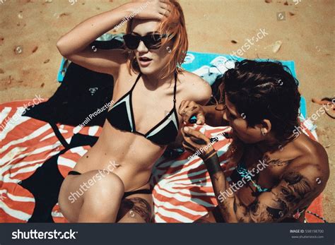 Sexy Bikini Girls Sunbathing Smoking Weed Stock Photo 598198700 Shutterstock
