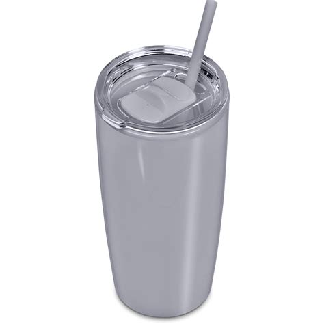 Altitude Daytona Plastic 2 In 1 Double Wall Tumbler And Straw 600ml