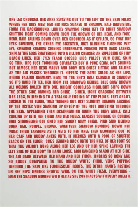 Visual Poetry Print Nude Pin Up By Fiona Banner