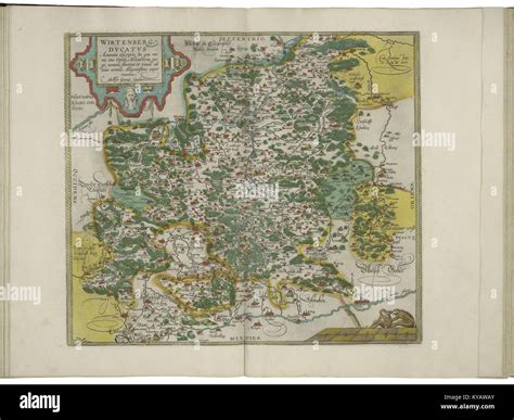 Map of the Duchy of Württemberg by Abraham Ortelius Stock Photo Alamy