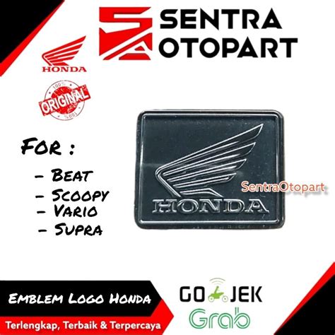 Jual Emblem Sayap Logo Honda Mark Kotak Original Beat Vario Supra