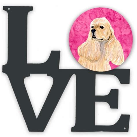 Pink Buff Cocker Spaniel Metal Wall Artwork Love 1 Kroger