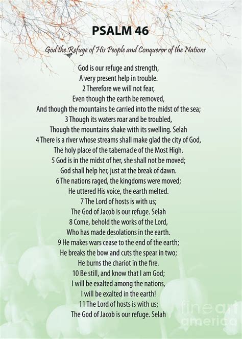 Psalm 46 Greeting Card By Trilby Cole