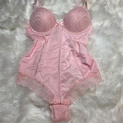 Adorable Baby Pink Lingerie Bodysuit Teddy FREE Depop