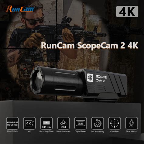 Runcam Scope Cam 2 – Caméra 4k Airsoft, Zoom Numérique, Personnalisé ...