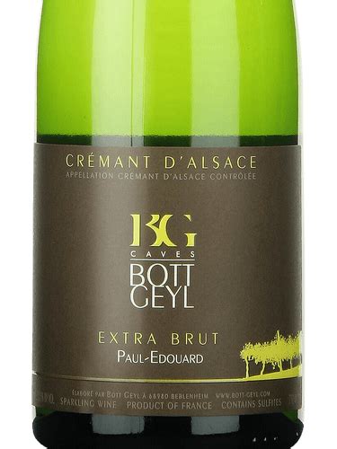 N V Bott Geyl Paul Edouard Crémant d Alsace Extra Brut Vivino US