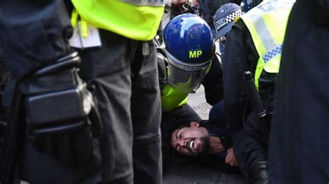 Covid More Than 150 Arrests At London Anti Lockdown Protest Bbc News