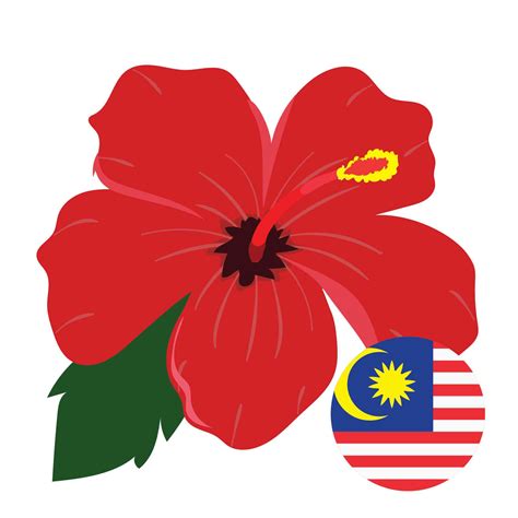 National Flower Malaysia Bunga Raya Hand Painted Needlepoint
