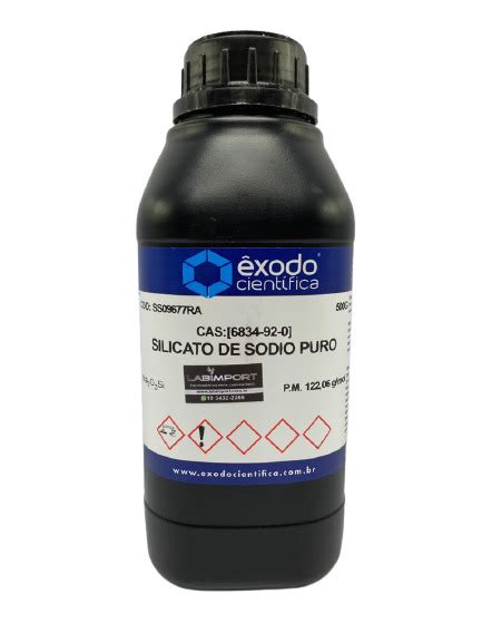 Silicato De Sódio Puro 500g Exodo cientifica