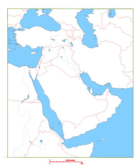 Blank Middle East Map - Ricky Christal