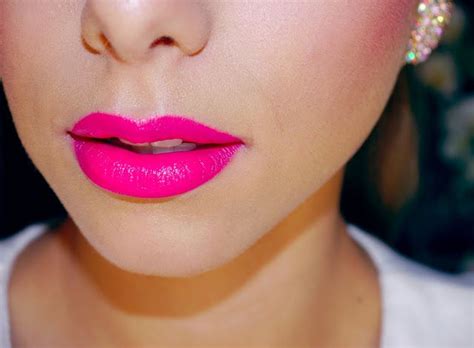 Annie Jaffrey Neon Pink Lips Pink Lips Bright Pink Lipsticks Neon