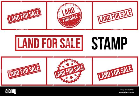 Land For Sale Rubber Stamp Set Vector Stock Vector Image Art Alamy