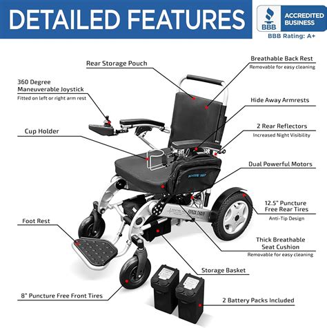 Sentire Med Silla de ruedas eléctrica de lujo para adultos motor de