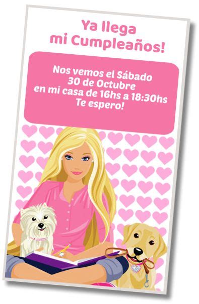 Cubeta Fiabilidad Chaise Longue Tarjetas De Invitacion Barbie Para