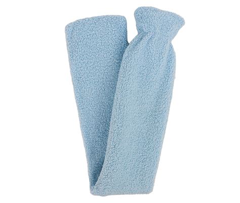 Textured Blue Long Hot Water Bottle With Cover Wicked Sista