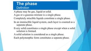 The phase rule | PDF | Chemistry | Science 