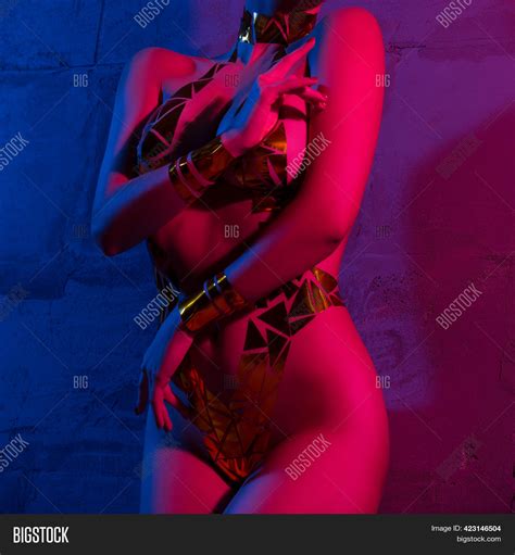 Nude Woman Gold Tape Image Photo Free Trial Bigstock