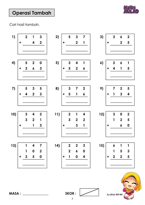 Latihan Matematik Prasekolah 5 Tahun Pdf Operasi Tolak Nbkomputer