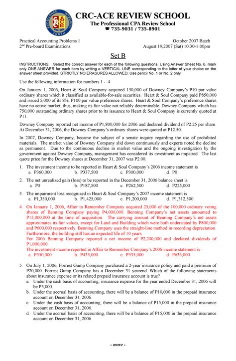 Philippine Cpa Review Practical Accounting 2 1