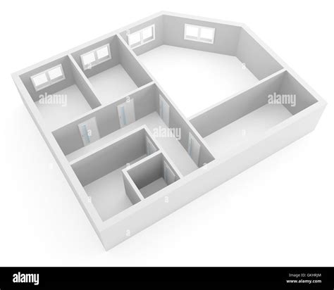 Plan Of Modern Apartment With Empty Rooms Stock Photo Alamy