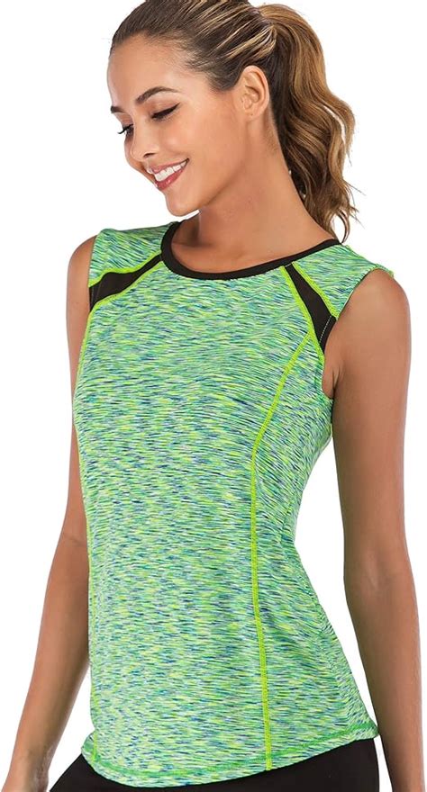 Women Sleeveless Yoga Top Moisture Wicking Athletic Shirts Quick Dry