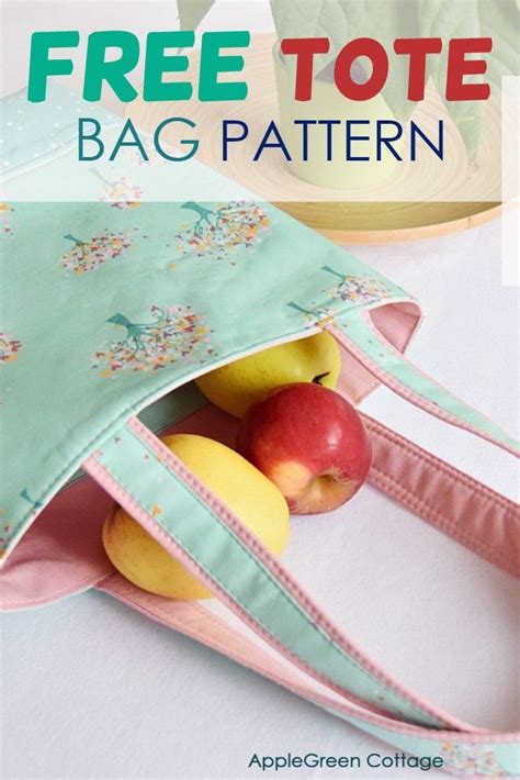 Tote Bag Pattern Free Tote Pattern In 2 Sizes Applegreen Cottage