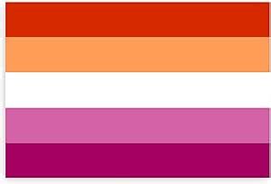 Amazon Lesbian Five Stripe Pride Flag Sticker X