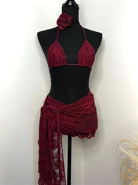 Yyvonne Three Point Solid Colored Strap Bikini Set Sexy Split Swimsuit Woman New