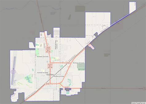 Map of Guymon city - Thong Thai Real