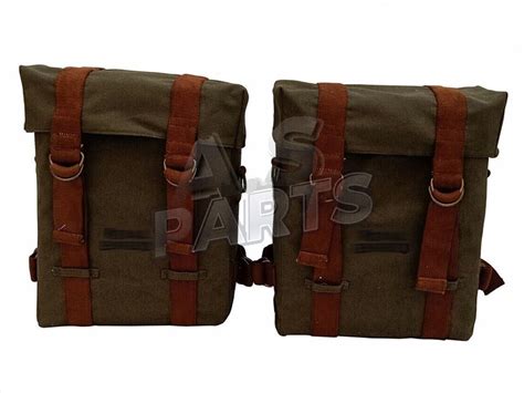 Olive Color Military Pannier Bags Fit For Royal Enfield Classic 350cc