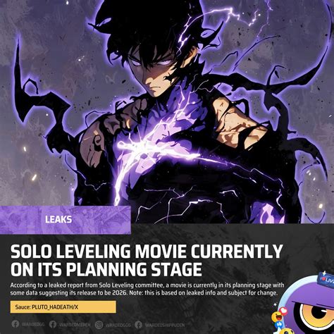 Warded - LEAK: A Solo Leveling movie is reportedly in the planning