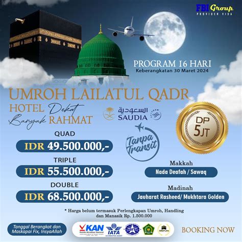 Paket Umroh Ramadhan Fbi Group Ppiu 350 Pihk 227 Provider Visa