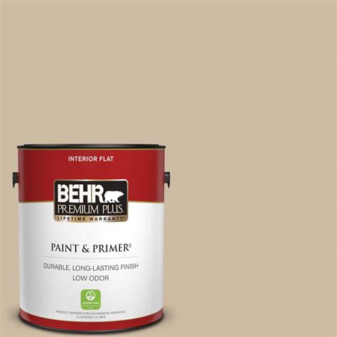 BEHR PREMIUM PLUS 1 Gal 710C 3 Gobi Desert Flat Low Odor Interior