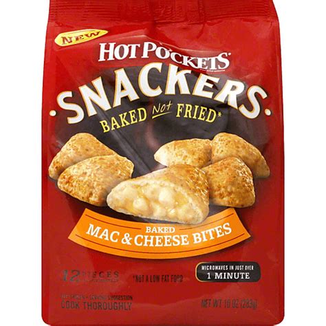 Hot Pocket Snackers Baked Mac Cheese Bites 10 12 CT Frozen Foods Superlo Foods