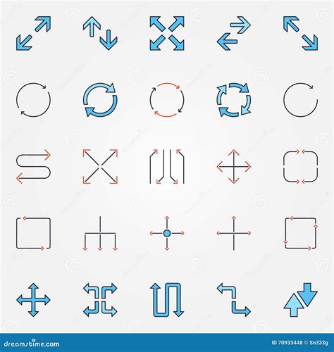 Arrow Flat Icons Set Stock Vector Illustration Of Logo 70933448