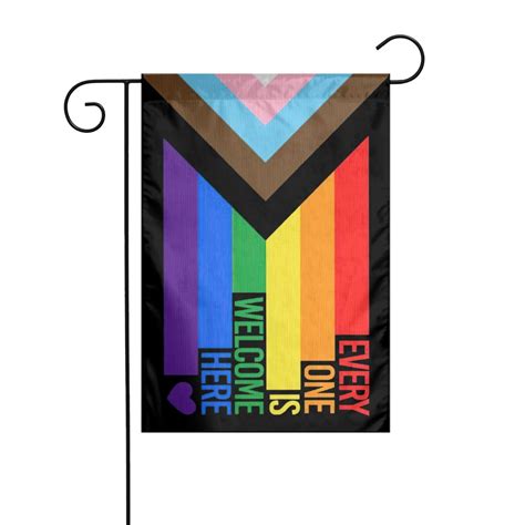 Progress Pride Flag Rainbow Gay Lesbian Transgender Bisexual Lgbtq Garden Flag Decoration Yard