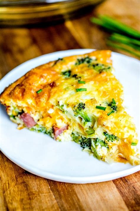 Low Carb Ham And Cheese Crustless Quiche Home Made Interest