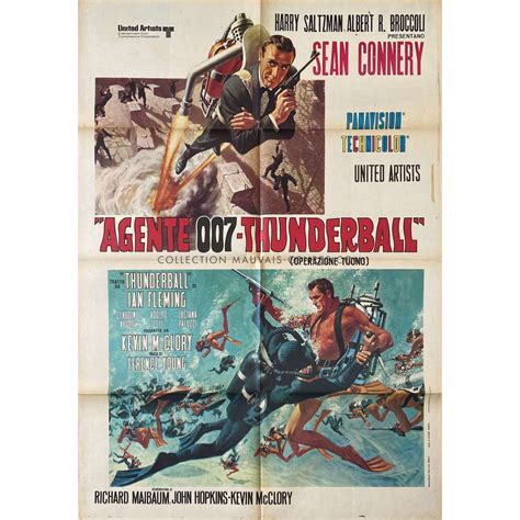 THUNDERBALL Italian Movie Poster - 39x55 in. - 1965/R1971