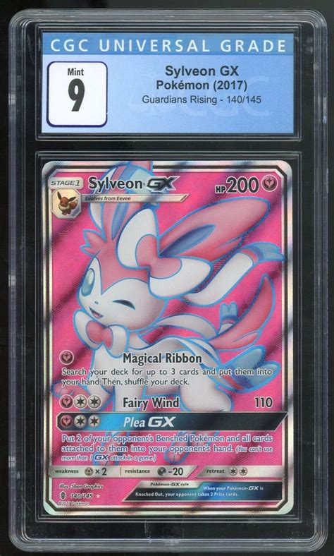 Pokemon Guardians Rising Sylveon Gx Full Art Cgc Ebay